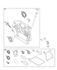 Crankcase Cover/Sump Group Diagram and Parts List for 12V337-0171-H7  Briggs and Stratton Engine